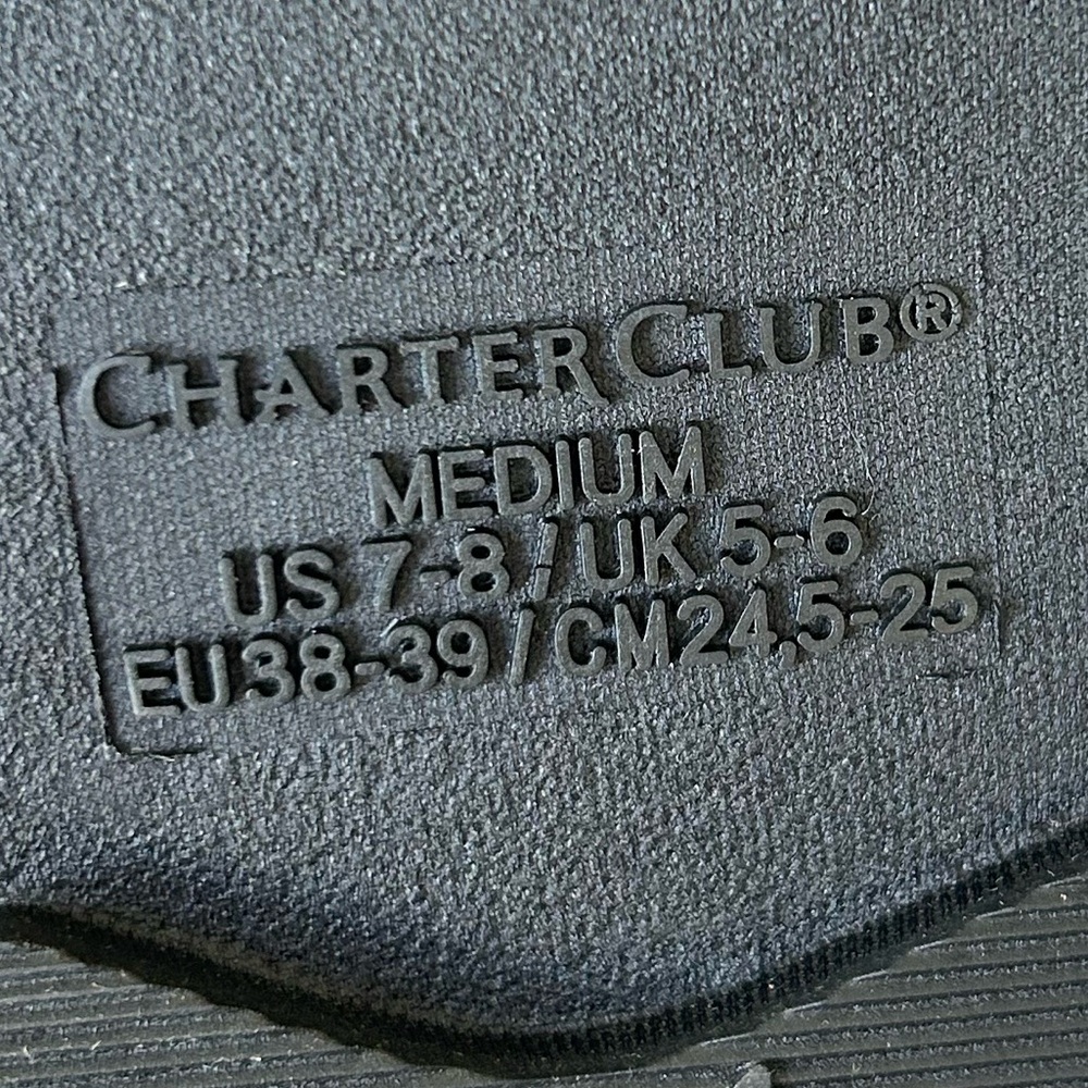 Cozy Charter Club Slippers with Scottie Dog Pattern size Medium 7-8 - Picture 4 of 4
